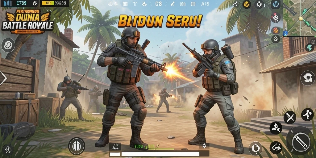 Gameplay seru C789 dalam pertempuran Battle Royale.