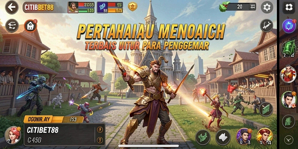 Screenshot menampilkan gameplay seru dalam CITIBET88 Tower Defense.