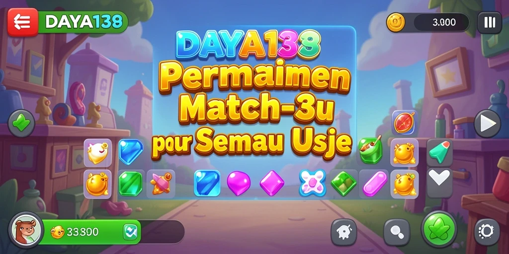 Screenshot dari gameplay seru DAYA138 dengan objek yang berwarna-warni.