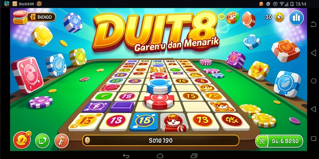 Tampilan antar muka menarik dari gameplay Bingo DUIT8.