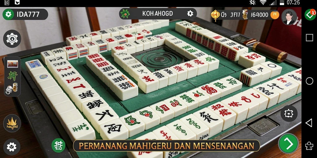 Screenshot gameplay IDA777 dengan suasana Mahjong yang menawan.
