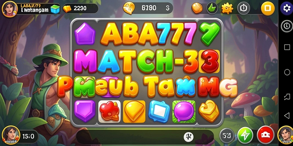 Screenshot LABA777 menampilkan keseruan gameplay Match-3.