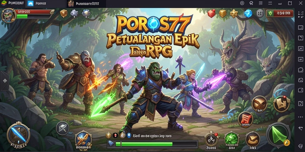 Tampilan gameplay seru dan mendebarkan dalam POROS77.