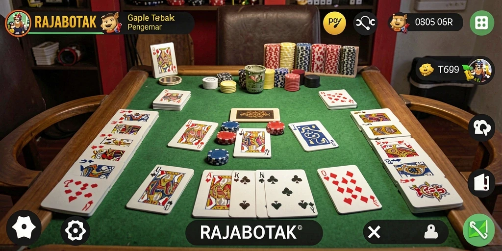 Tampilan gameplay seru di RAJABOTAK dengan teman-teman.