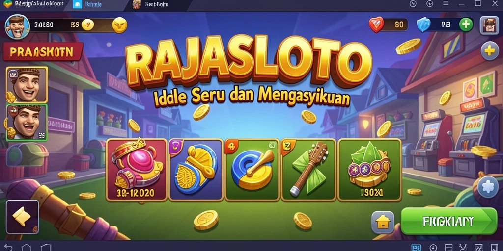 Screenshot gameplay RAJASLOTO menampilkan kesenangan dalam bermain Idle.