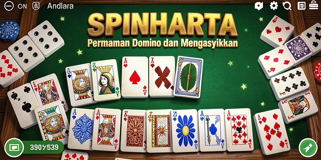 Tampilan seru gameplay SPINHARTA yang penuh strategi.